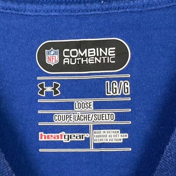 Indianapolis Colts Shirt Mens L Under Armour Combine NFL Football Heatgear Loose - Picture 4 of 6